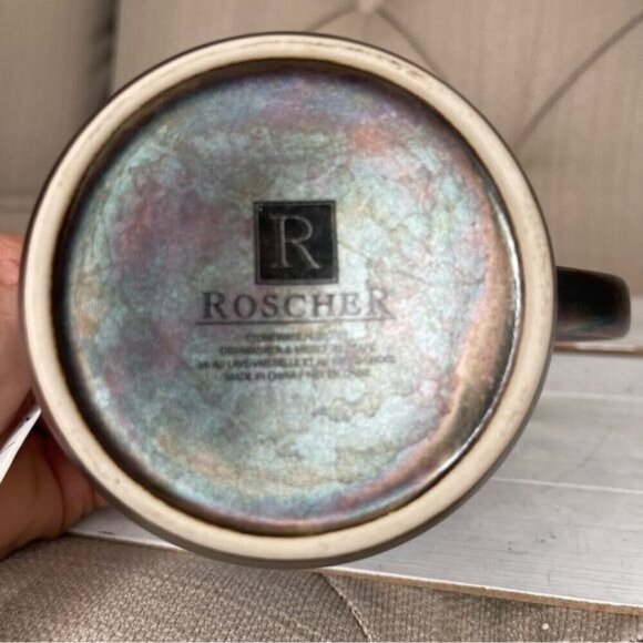 Roscher iridescent metallic stoneware mug lavender - Picture 4 of 5